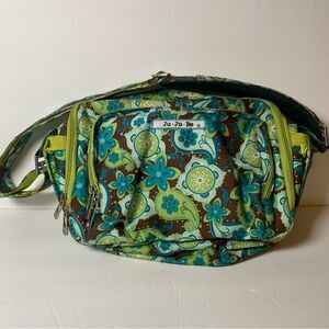 Ju Ju Be Diaper Bag Green Blue Brown Paisley Floral Design